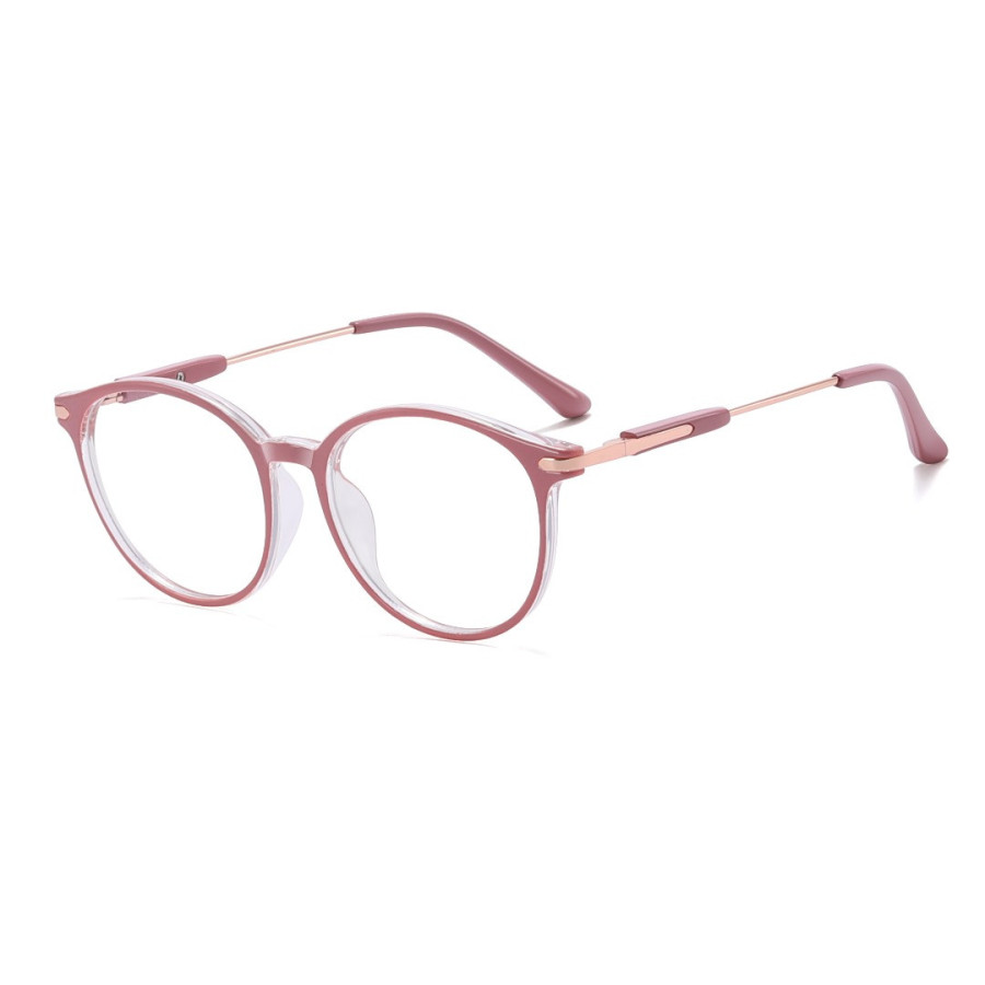 Montura Óptica Rosa Mate – Diseño Redondo y Liviano